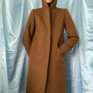 Aritzia Cocoon coat camel wool cashmere blend sz S